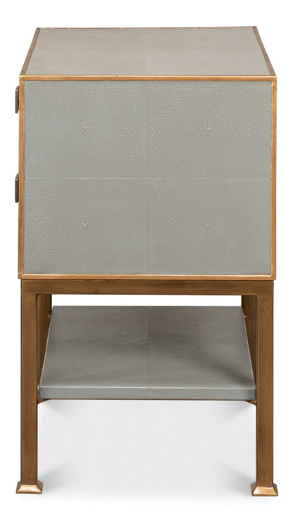 Gillian Two Drawer Nightstand- Storm Grey - Chapin Furniture