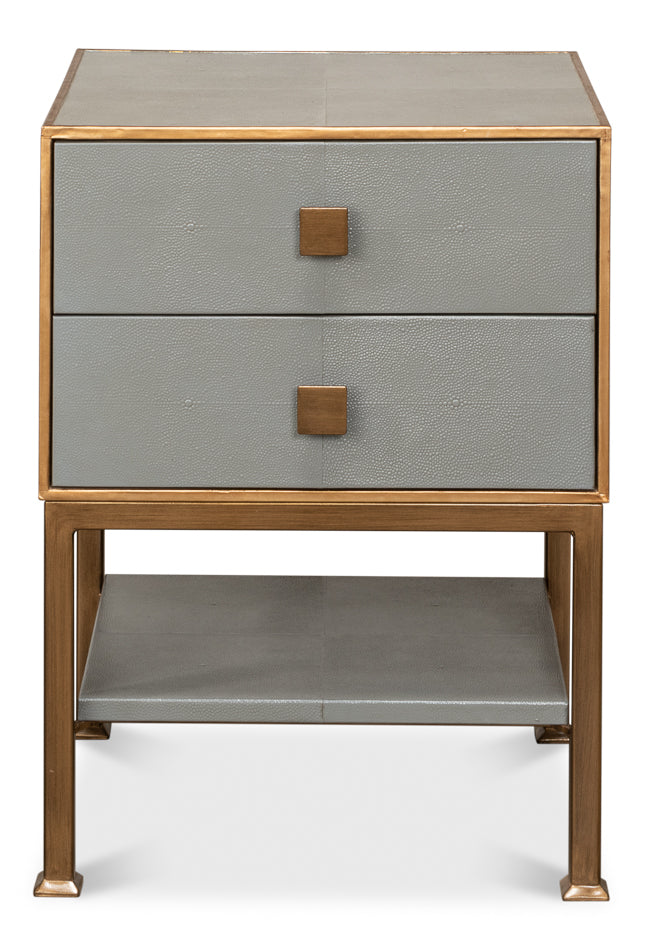 Gillian Two Drawer Nightstand- Storm Grey - Chapin Furniture