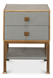 Gillian Two Drawer Nightstand- Storm Grey - Chapin Furniture