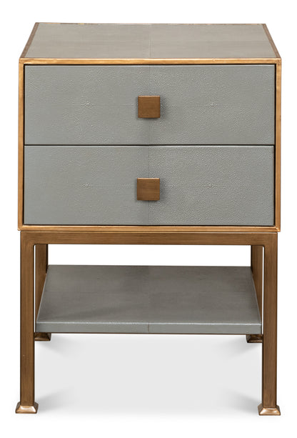 Gillian Two Drawer Nightstand- Storm Grey - Chapin Furniture