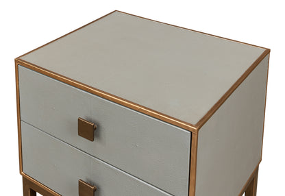 Gillian Two Drawer Nightstand- Storm Grey - Chapin Furniture