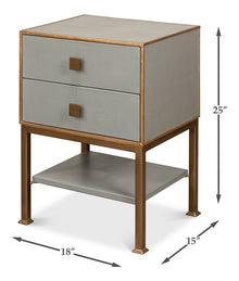 Gillian Two Drawer Nightstand- Storm Grey - Chapin Furniture