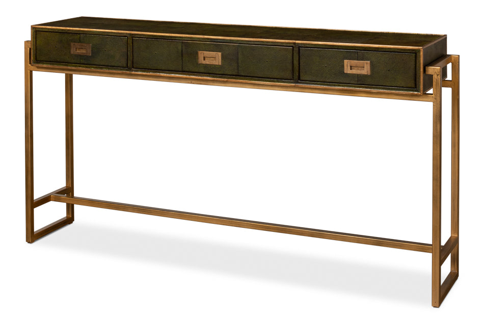 Shagreen Console Table-  Leaf - Chapin Furniture