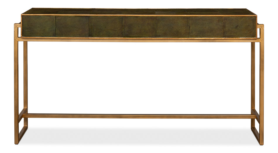 Shagreen Console Table-  Leaf - Chapin Furniture