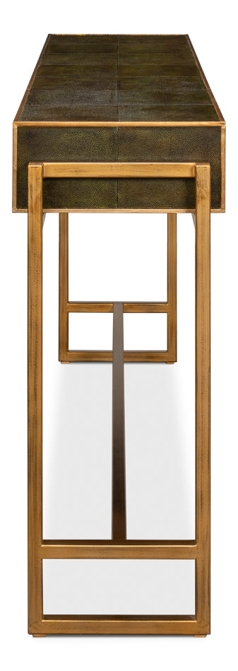 Shagreen Console Table-  Leaf - Chapin Furniture