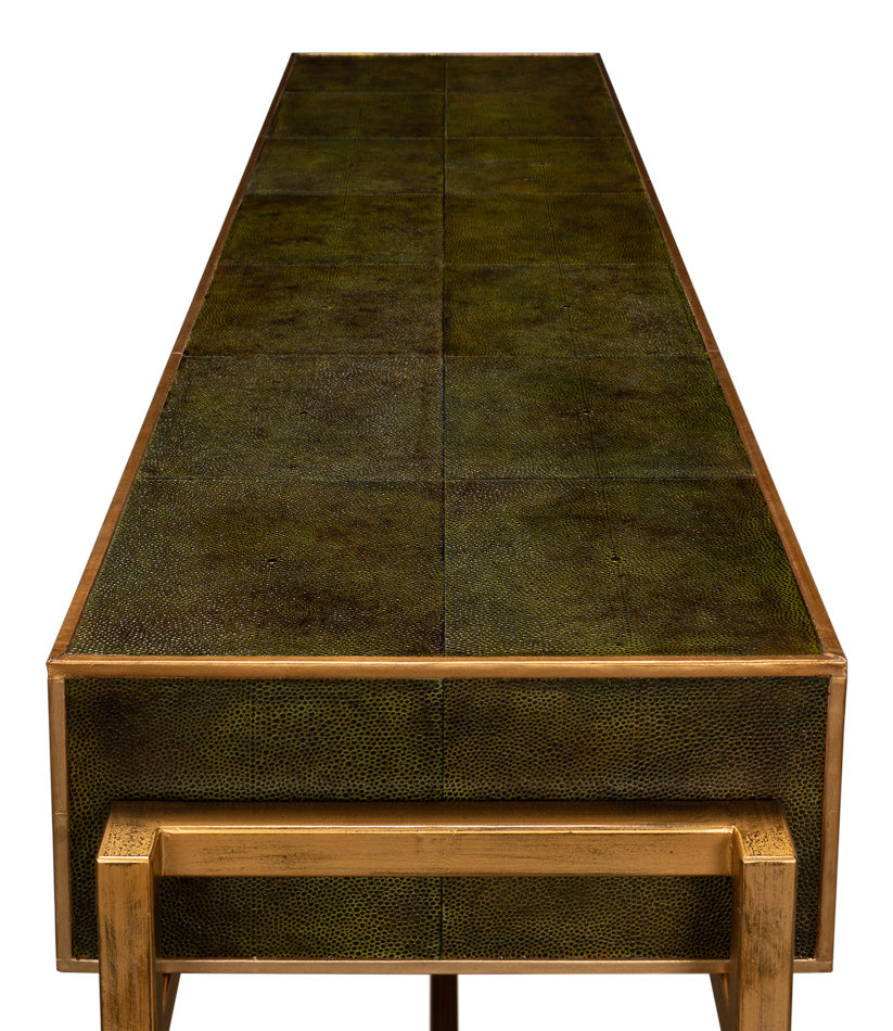 Shagreen Console Table-  Leaf - Chapin Furniture