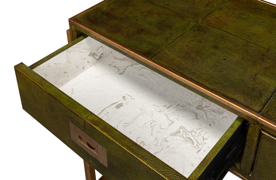 Shagreen Console Table-  Leaf - Chapin Furniture