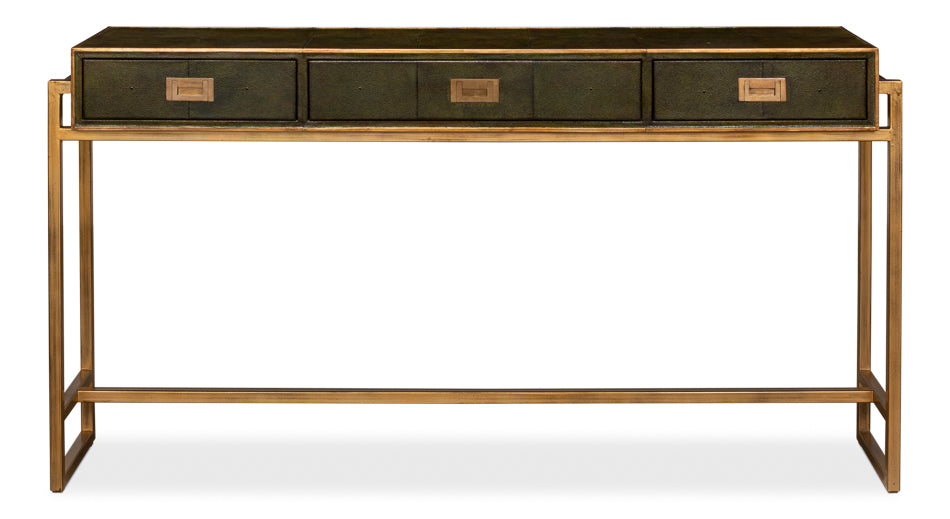 Shagreen Console Table-  Leaf - Chapin Furniture