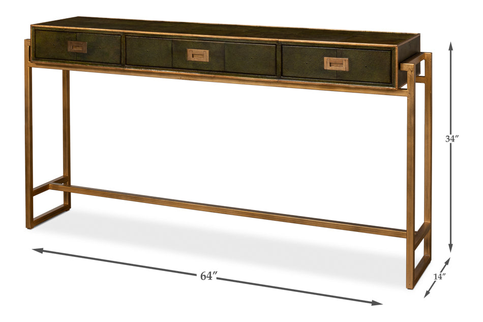 Shagreen Console Table-  Leaf - Chapin Furniture