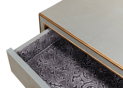 Gabriella Shagreen Nightstand- Storm Grey - Chapin Furniture
