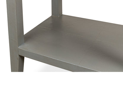 Gabriella Shagreen Nightstand- Storm Grey - Chapin Furniture