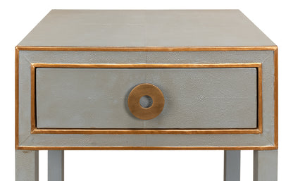 Gabriella Shagreen Nightstand- Storm Grey - Chapin Furniture