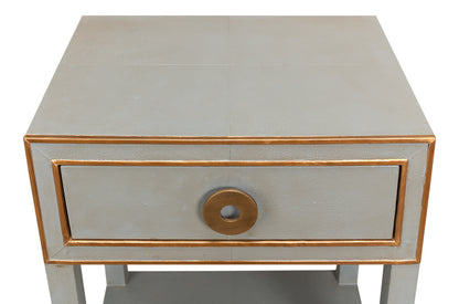 Gabriella Shagreen Nightstand- Storm Grey - Chapin Furniture