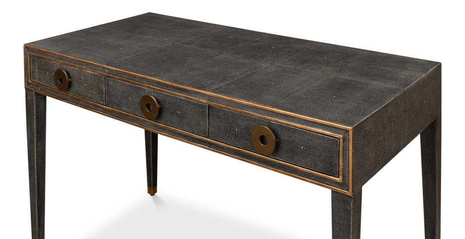 Gabriella Shagreen Desk/Table- Antique Grey - Chapin Furniture