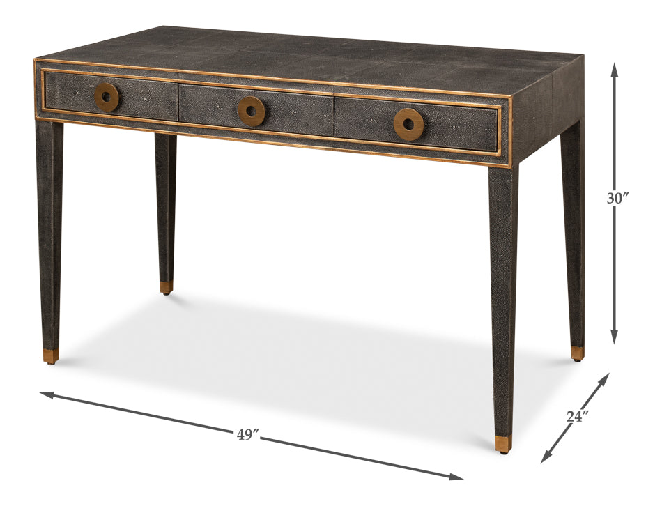 Gabriella Shagreen Desk/Table- Antique Grey - Chapin Furniture