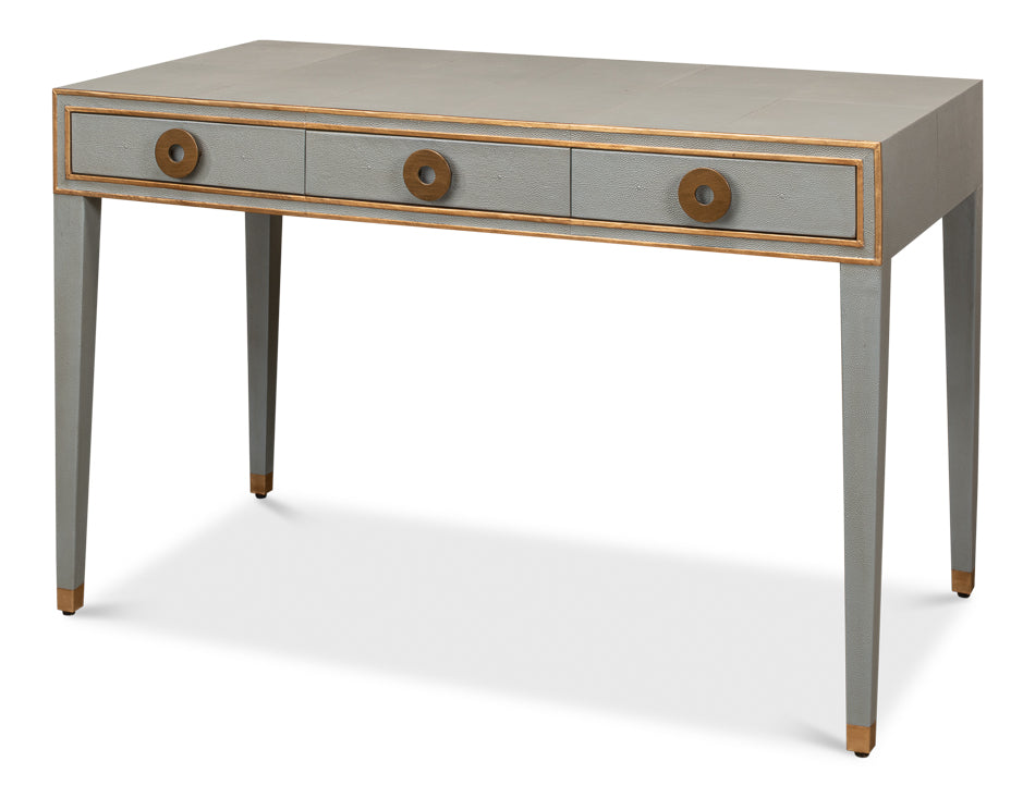 Gabriella Shagreen Desk/Table- Storm Grey - Chapin Furniture
