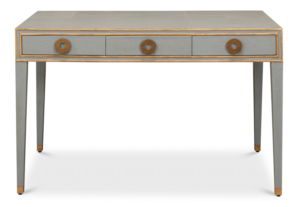 Gabriella Shagreen Desk/Table- Storm Grey - Chapin Furniture
