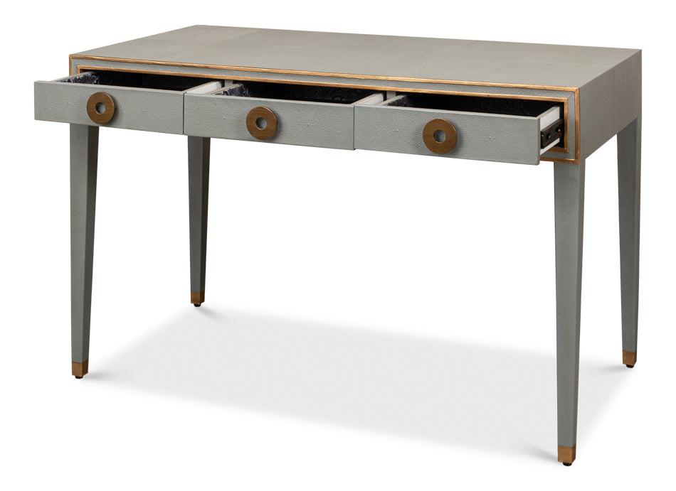 Gabriella Shagreen Desk/Table- Storm Grey - Chapin Furniture