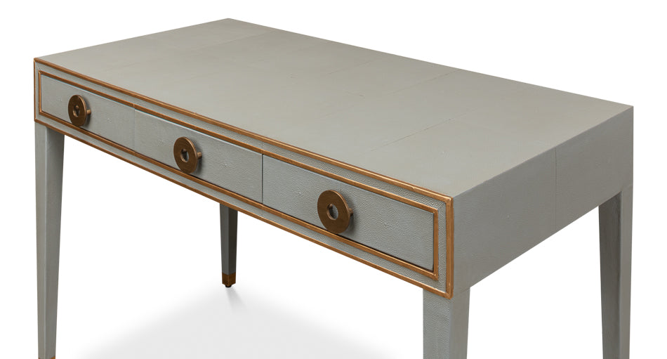 Gabriella Shagreen Desk/Table- Storm Grey - Chapin Furniture