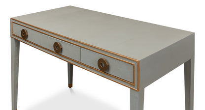 Gabriella Shagreen Desk/Table- Storm Grey - Chapin Furniture