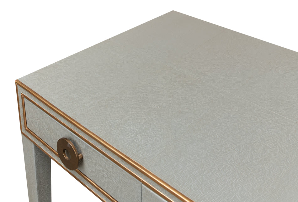 Gabriella Shagreen Desk/Table- Storm Grey - Chapin Furniture