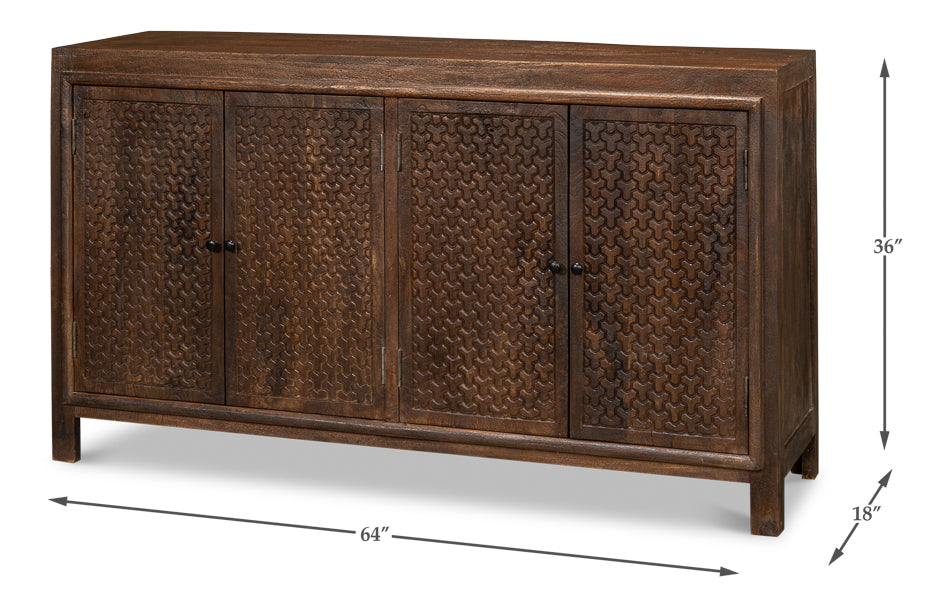 Battle Chainmail 4 Door Sideboard - Chapin Furniture