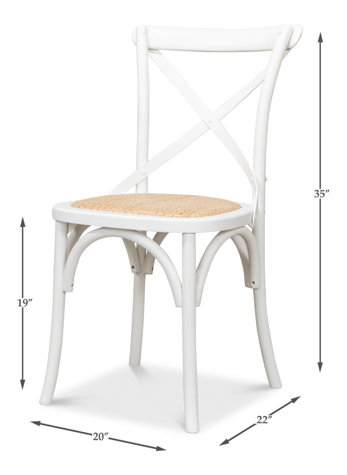 Tuileries White Side Chair- Set of 2 - Chapin Furniture