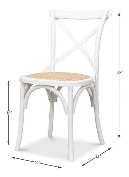 Tuileries White Side Chair- Set of 2 - Chapin Furniture