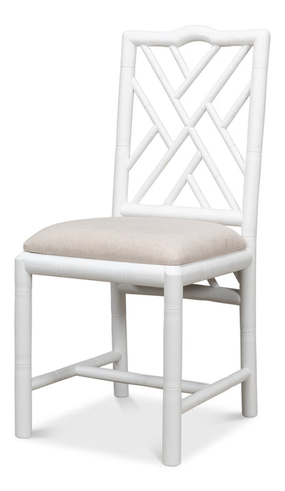 Brighton White Bamboo Side Chair- Set of 2 - Chapin Furniture
