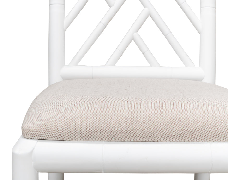 Brighton White Bamboo Side Chair- Set of 2 - Chapin Furniture