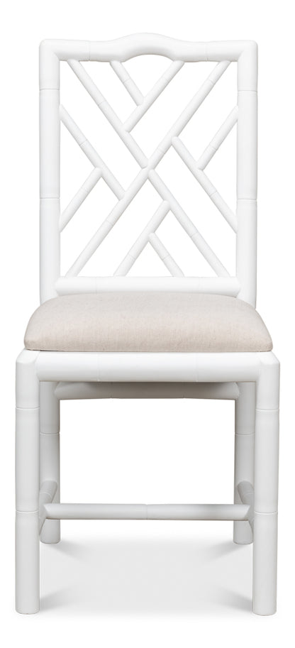 Brighton White Bamboo Side Chair- Set of 2 - Chapin Furniture