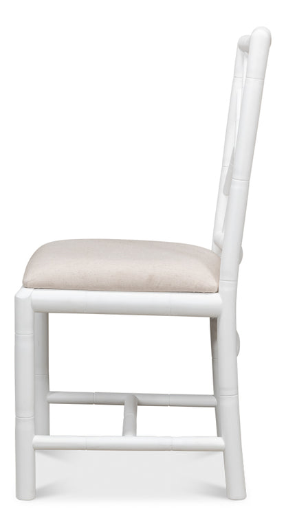 Brighton White Bamboo Side Chair- Set of 2 - Chapin Furniture