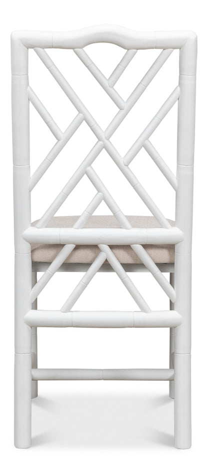 Brighton White Bamboo Side Chair- Set of 2 - Chapin Furniture