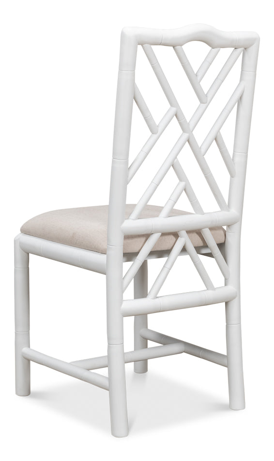 Brighton White Bamboo Side Chair- Set of 2 - Chapin Furniture