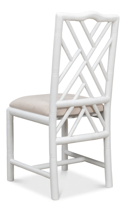 Brighton White Bamboo Side Chair- Set of 2 - Chapin Furniture
