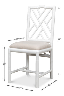 Brighton White Bamboo Side Chair- Set of 2 - Chapin Furniture