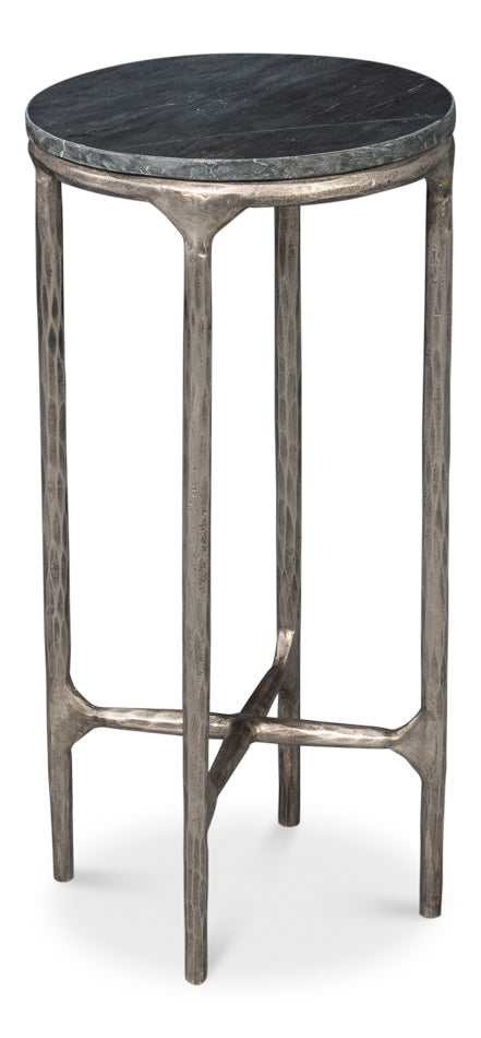 Derrick Iron End Table With Marble Top - Chapin Furniture