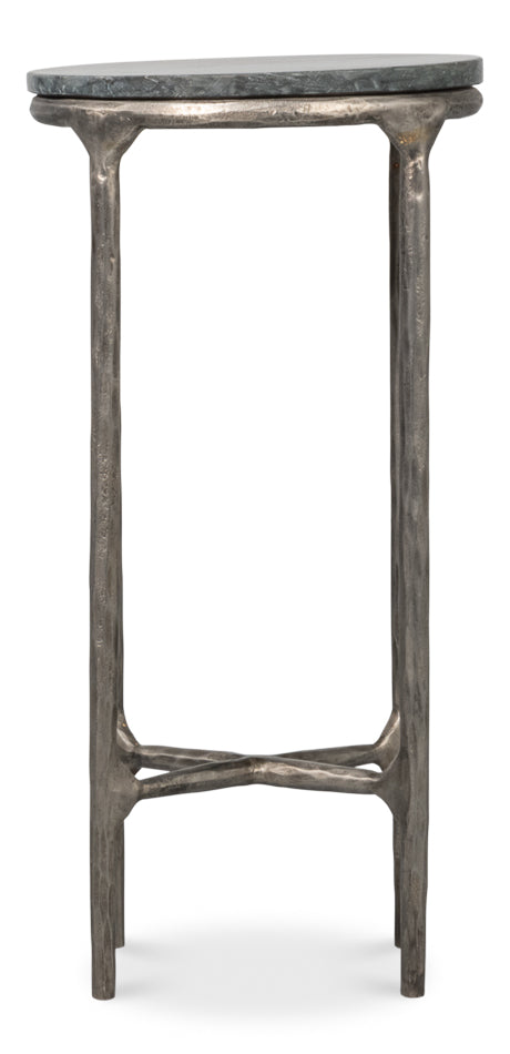 Derrick Iron End Table With Marble Top - Chapin Furniture