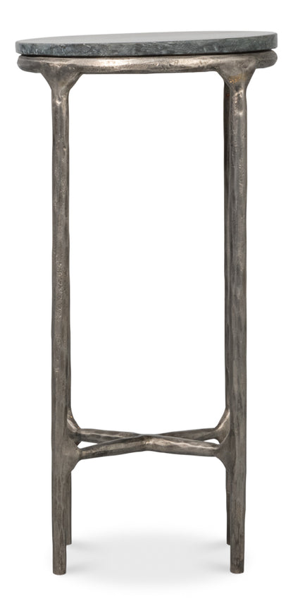 Derrick Iron End Table With Marble Top - Chapin Furniture