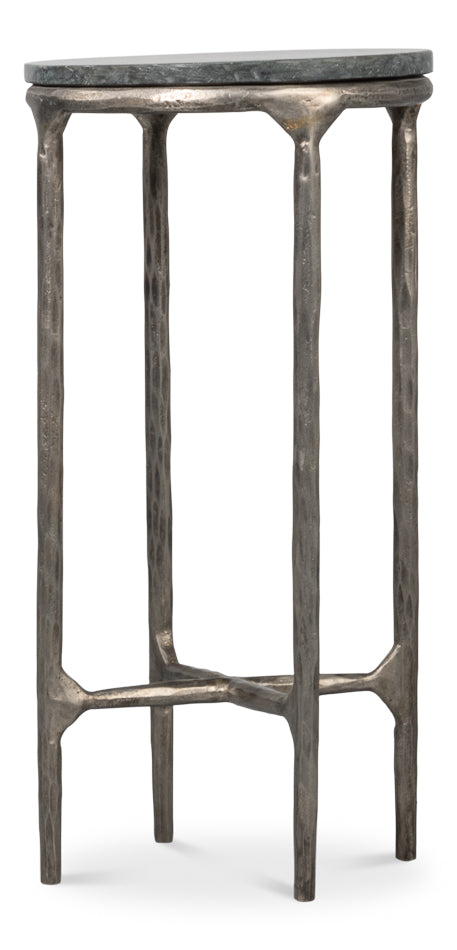 Derrick Iron End Table With Marble Top - Chapin Furniture