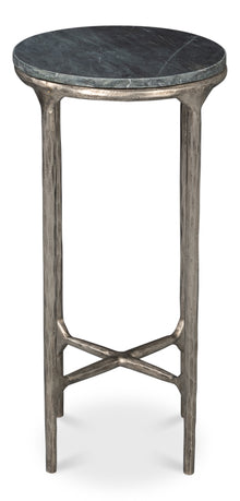 Derrick Iron End Table With Marble Top - Chapin Furniture