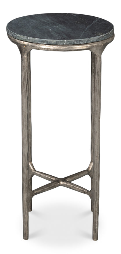 Derrick Iron End Table With Marble Top - Chapin Furniture