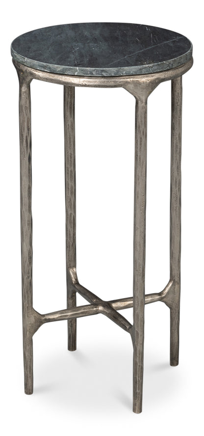 Derrick Iron End Table With Marble Top - Chapin Furniture