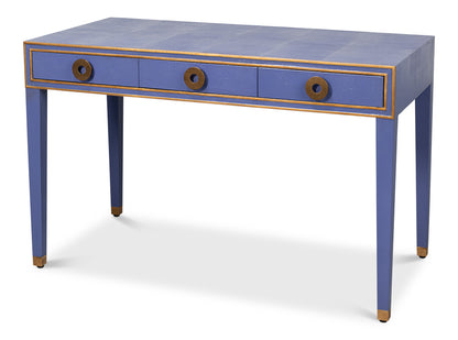 Gabriella Shagreen Desk/Table- Marlin Blue - Chapin Furniture