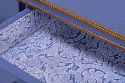 Gabriella Shagreen Desk/Table- Marlin Blue - Chapin Furniture