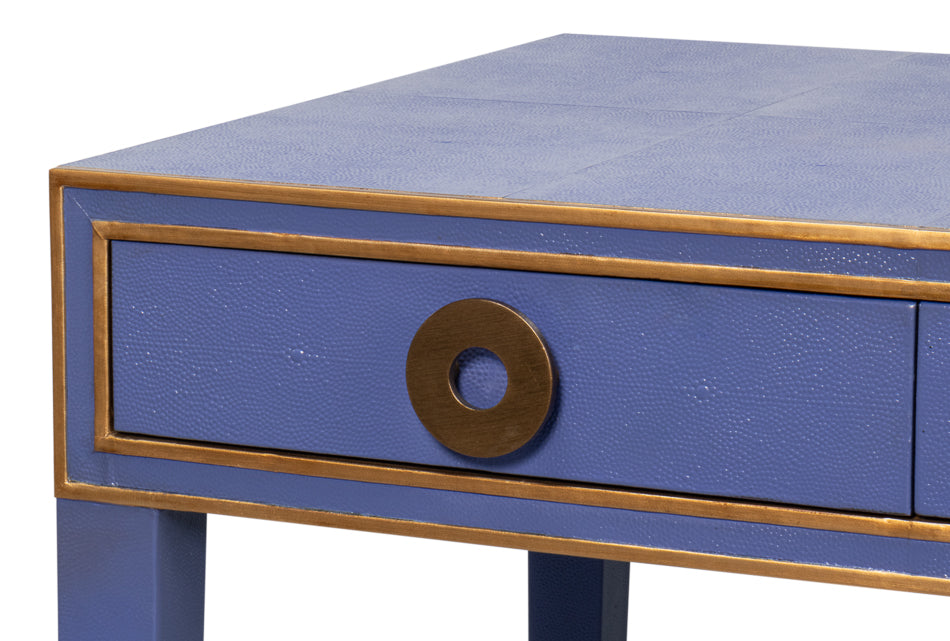 Gabriella Shagreen Desk/Table- Marlin Blue - Chapin Furniture