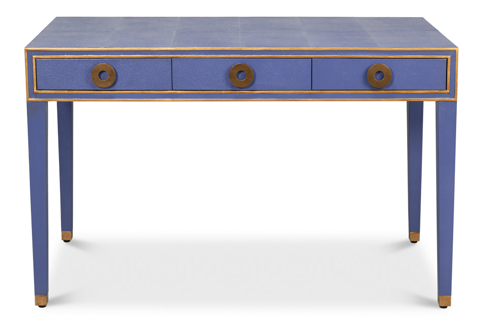 Gabriella Shagreen Desk/Table- Marlin Blue - Chapin Furniture