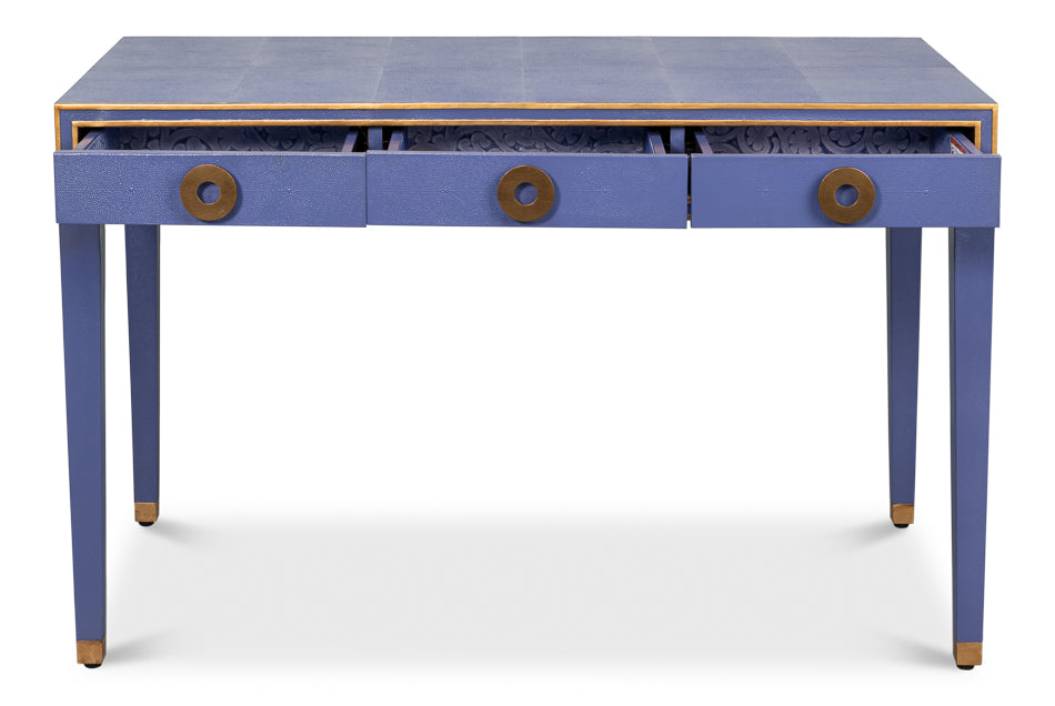 Gabriella Shagreen Desk/Table- Marlin Blue - Chapin Furniture