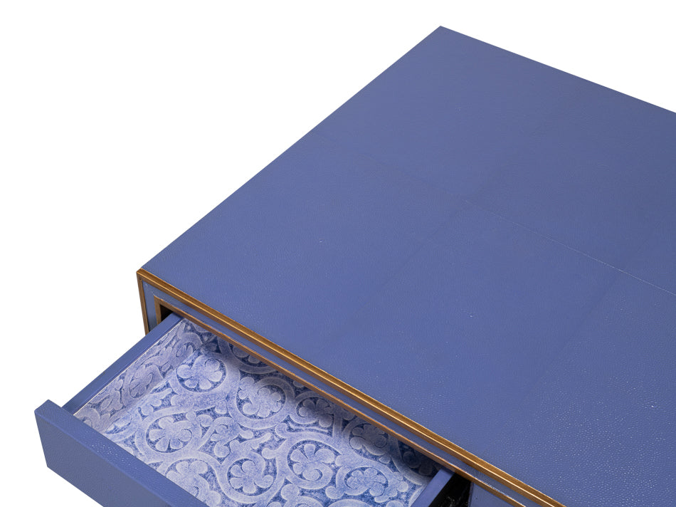 Gabriella Shagreen Desk/Table- Marlin Blue - Chapin Furniture