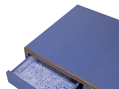 Gabriella Shagreen Desk/Table- Marlin Blue - Chapin Furniture
